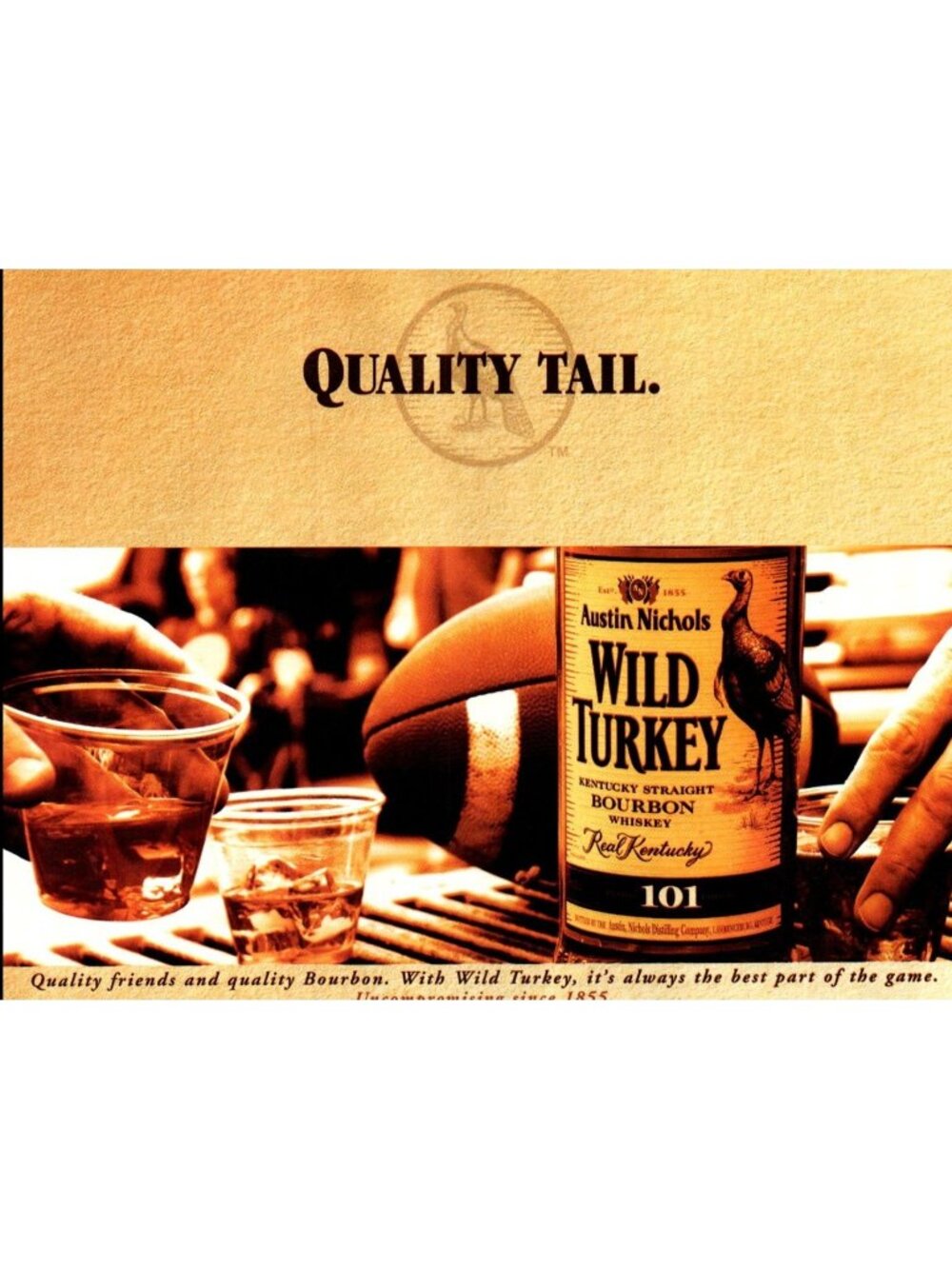 2006 Wild Turkey Kentucky Bourbon Whiskey Vintage Print Ad Quality Tail Wall Art